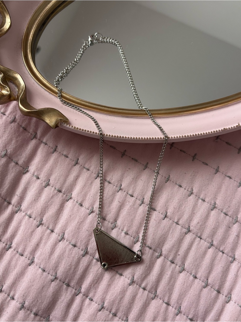 PRADA Repurposed Pendant Necklace in Silver - Picture 3 of 3
